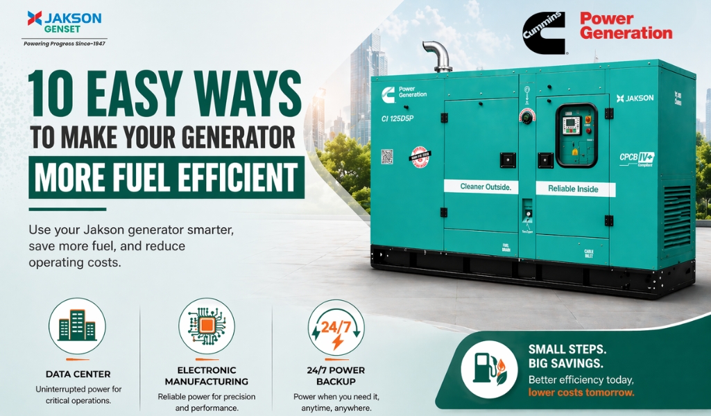 10 Easy Ways to Make Your Generator More Fuel Efficient Jakson Genset