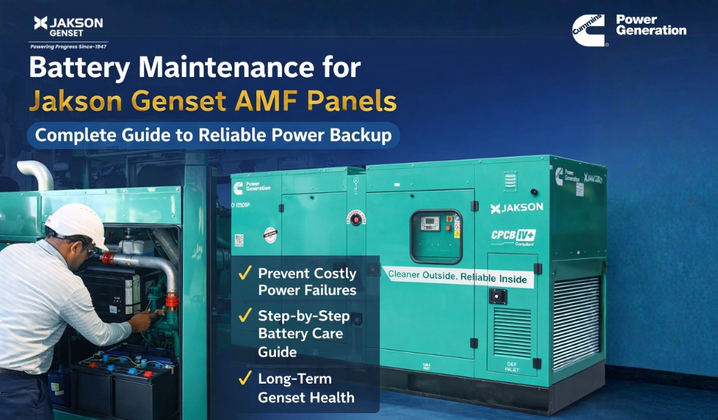 Battery Maintenance for Jakson Genset AMF Panels Complete Guide to Reliable Power Backup Jakson Genset