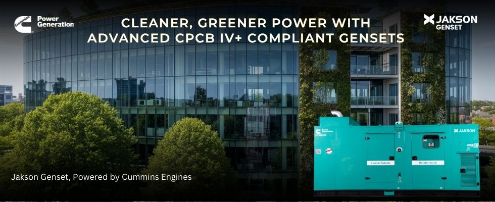 Cleaner, greener power with advanced CPCB IV+ compliant gensets Jakson Genset Cleaner, greener power with advanced CPCB IV+ compliant gensets Jakson Genset