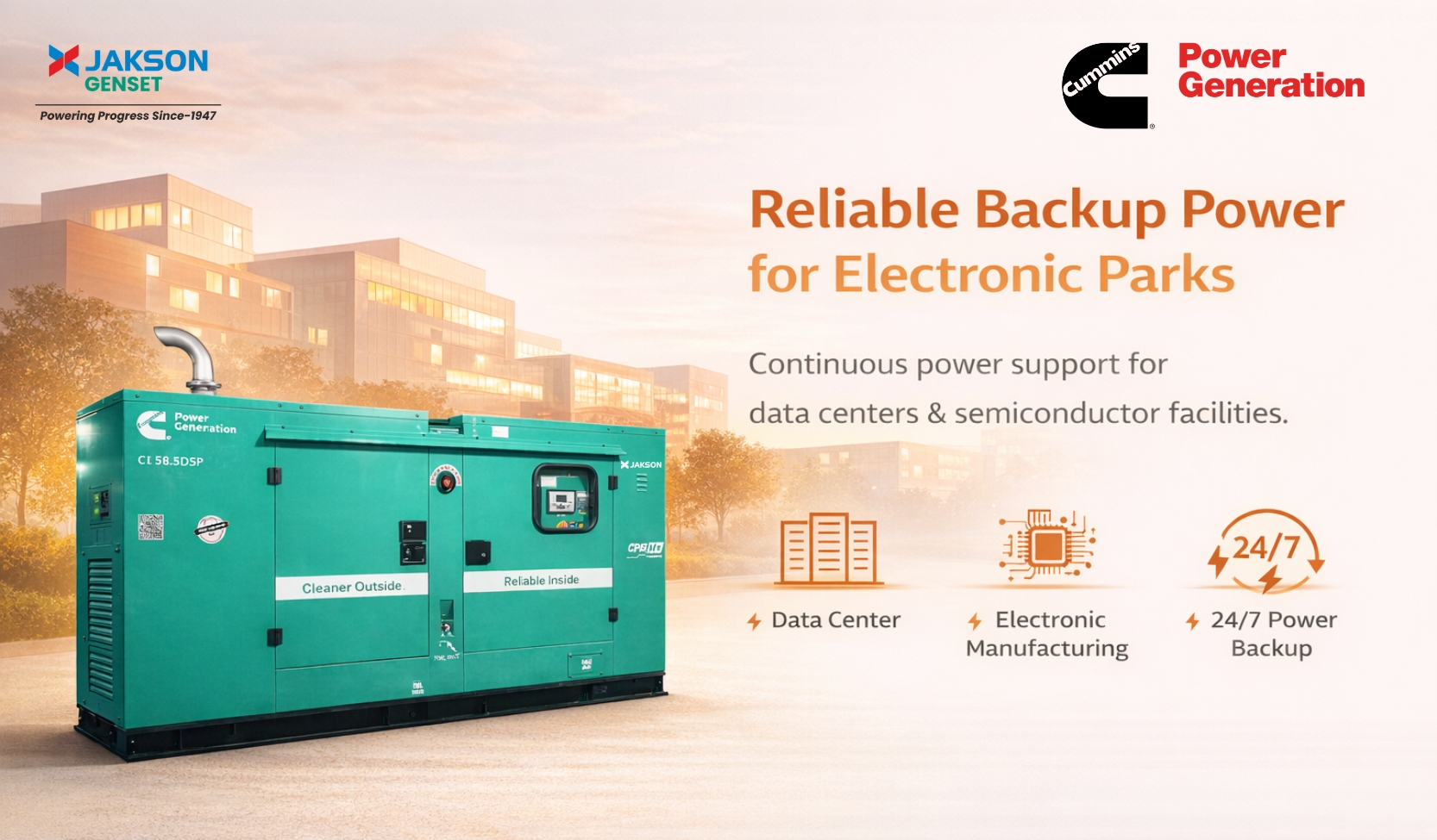 Reliable Backup power for electronic parks
